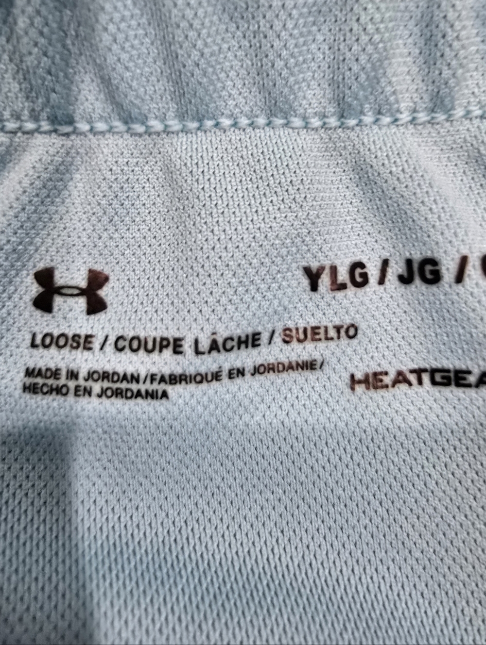 Under Armour Girls Blue Athletic Shorts with White Accents Size L - Picture 3 of 4